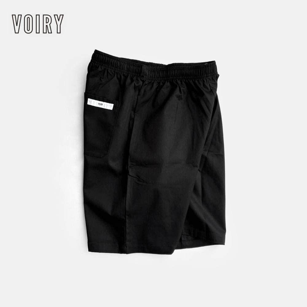 Rakuten - VOIRY ヴォイリー / D.P BASIC SHORTS-24A(BLACK)｜DP10246819-1 DPベーシックショーツ ワイド イージーパンツ ワンマイルウェア コットン ゆったり ブラック｜118218