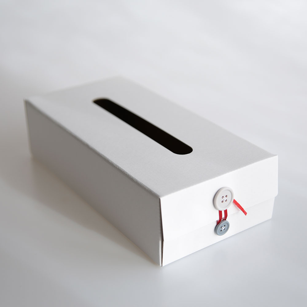 concrete craft コンクリートクラフト / BUTTON TISSUE BOX ホワイト|ボタンティッシュボックス ティッシュケース クラフトワン craft_one インテリア雑貨 シンプル モダン おしゃれ|111626
