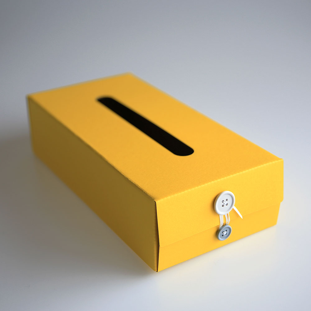 concrete craft コンクリートクラフト / BUTTON TISSUE BOX イエロー|ボタンティッシュボックス ティッシュケース クラフトワン craft_one インテリア雑貨 シンプル モダン おしゃれ|113026