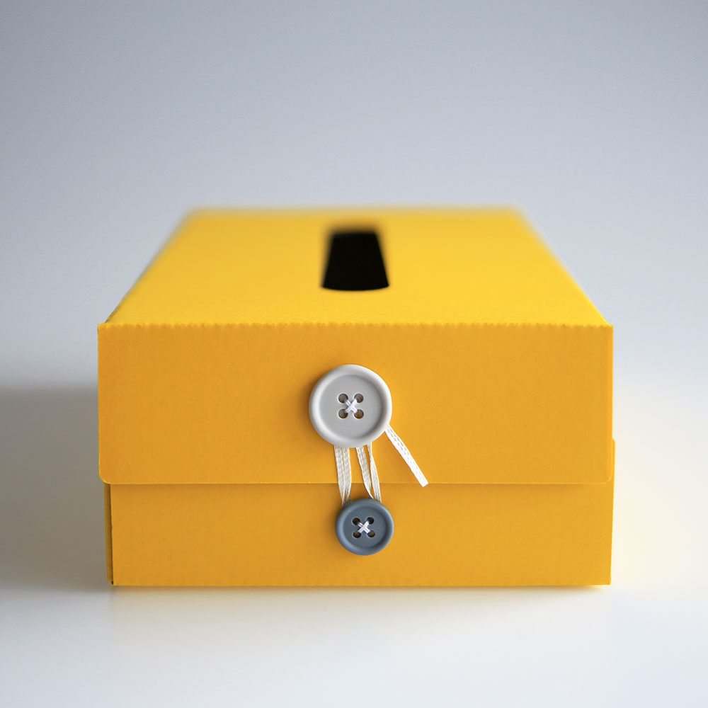 concrete craft コンクリートクラフト / BUTTON TISSUE BOX イエロー|ボタンティッシュボックス ティッシュケース クラフトワン craft_one インテリア雑貨 シンプル モダン おしゃれ|113026 [2]