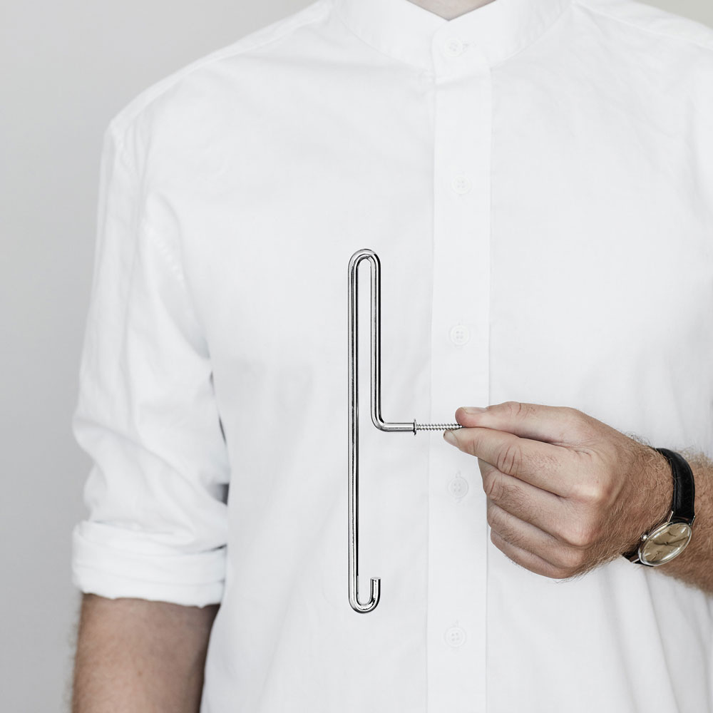 MOEBE / Wall Hook Large(Chrome Plated Steel)【メール便可 3点まで】【ウォールフック/クローム/デンマーク/インテリア/ムーベ/WHCRL】[116333 [2]