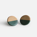 POINT / HALF-earring(red/green)【メール便可 5点まで】【ポイント/ハーフ/イヤリング/アクセサリー/塗装/レッド/グリーン】[114316(4)