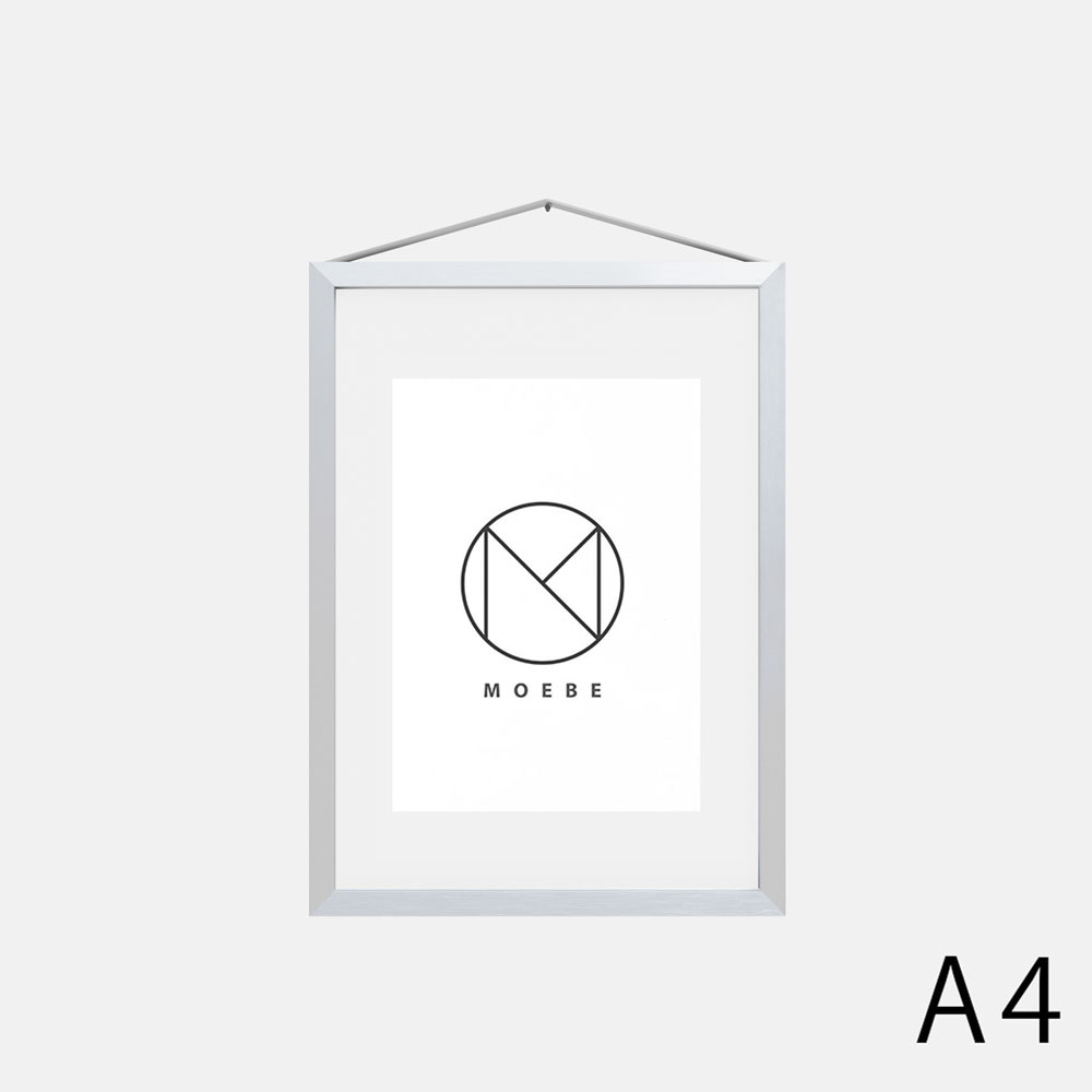 MOEBE ムーベ / フレーム A4(Brushed Aluminium)|メール便可 1点まで|シルバー アルミ 額縁 フォトフレーム 写真立て ポスターフ...