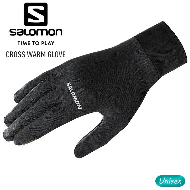 23-24 SALOMON サロモン CROSS WARM GLOVE U スノーボード インナー グローブ スノボグローブ スマホ対応 防寒