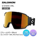 早期予約 25-26 2026 SALOMON サロモンS/VIEW 3 ML スノーボード スノーゴーグル レディース
