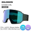 早期予約 25-26 2026 SALOMON サロモンS/VIEW 3 ML スノーボード スノーゴーグル レディース