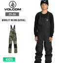 早期予約 25-26 2026 VOLCOM ボルコム BARKLEY INS BIB OVERALL キッズ ジュニア ビブパンツ スノーボード つなぎ