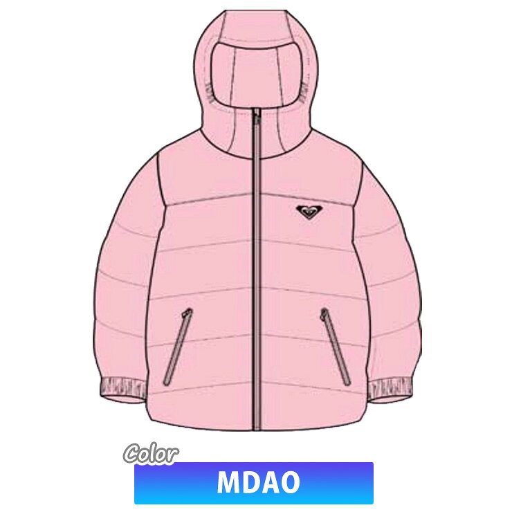 ぼーだまんの早期予約 26-27 2027 ROXY ロキシー スノーボード ウェア キッズ SNOWYHILL PUFFY GIRL JK ジャケット 女の子｜アングル2
