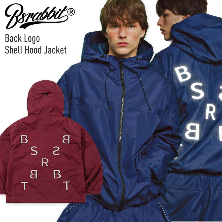 Jacket - 【早期予約】2027 BSRABBIT ビーエスラビット Back Logo Shell Hood Jacket バックロゴシェル フード ジャケット スノーボード ウェア スキー 【ぼーだまん】