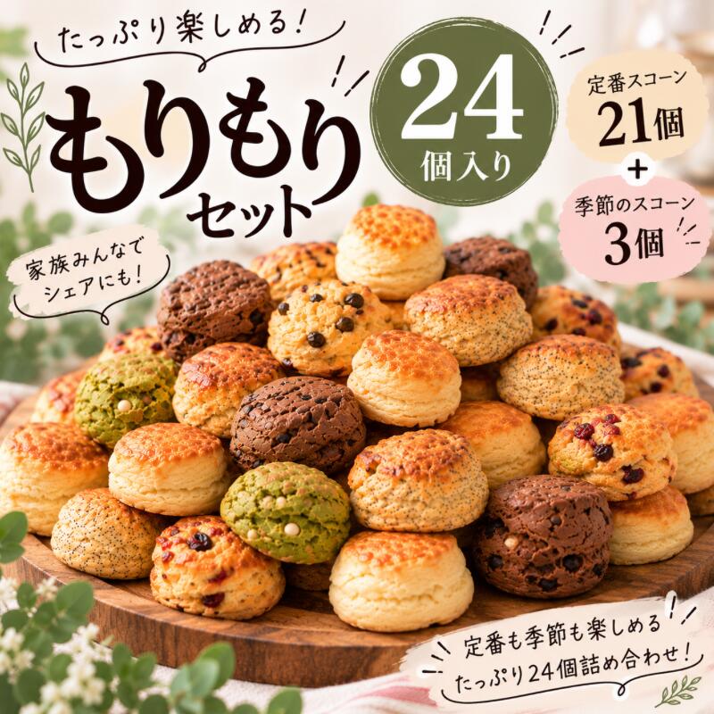 【送料無料】季節と定番のもりもりスコーンセット/24個入り/