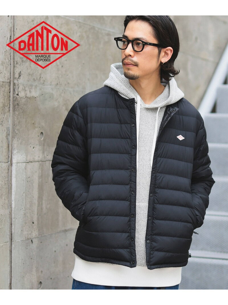 DANTON / Inner Down Crew B:MING by BEAMS ビーミング ライフストア バイ ビームス ジャケット アウター ダウンジャケット ダウンベスト ブラック ベージュ カーキ ネイビー【送料無料】 Rakuten Fashion