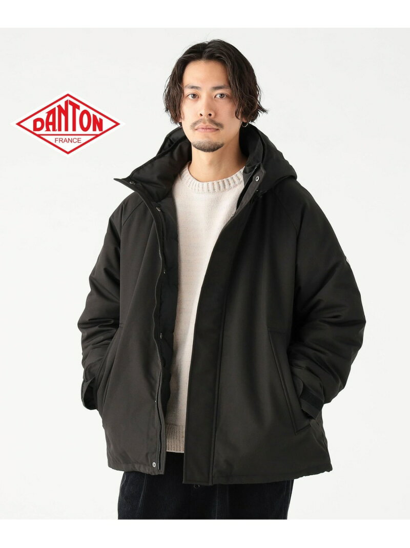 DANTON / ダウン アーミー フード ジャケット B:MING by BEAMS ビーミング ライフストア バイ ビームス ジャケット・アウター ブルゾン・ジャンパー ブラウン ブラック【送料無料】[Rakuten Fashion]