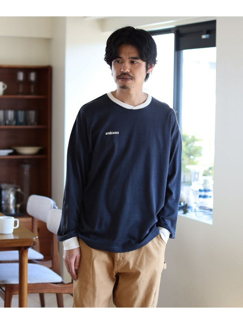 【SALE／30%OFF】ambiance / Game Shirts Long Sleeve B:MING by BEAMS ビーミング ライフストア バイ ビームス トップス カットソー・Tシャツ ネイビー レッド【RBA_E】【送料無料】[Rakuten Fashion]