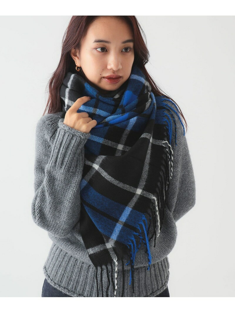 【+15％ポイントバック！】ウール混チェックストール 25AW ギフト プレゼント クリスマス ホリデー B:MING by BEAMS ビーミング ライフストア バイ ビームス ファッション雑貨 マフラー・ストール・ネックウォーマー ブルー レッド ベージュ【送料無料】[Rakuten Fashion]