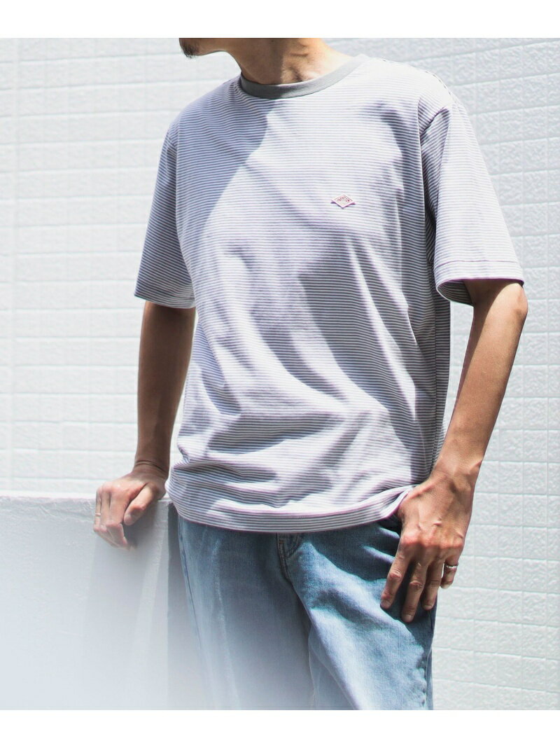 DANTON / ボーダー ショートスリーブ Tシャツ 24SS ロゴ ダントン B:MING by BEAMS ビーミング ライフストア バイ ビームス トップス カットソー・Tシャツ グレー ネイビー【送料無料】[Rakute…