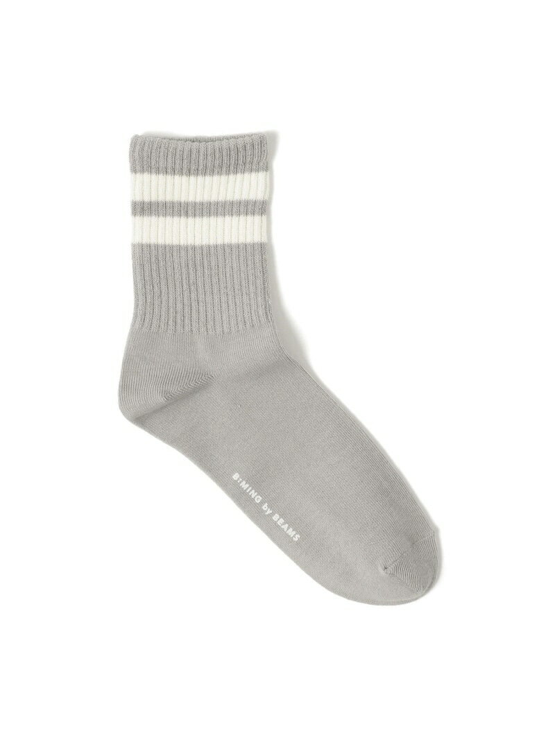 ライン ソックス B:MING by BEAMS ビーミング ライフストア バイ ビームス 靴下・レッグウェア 靴下 ホワイト ブラック[Rakuten Fashion]