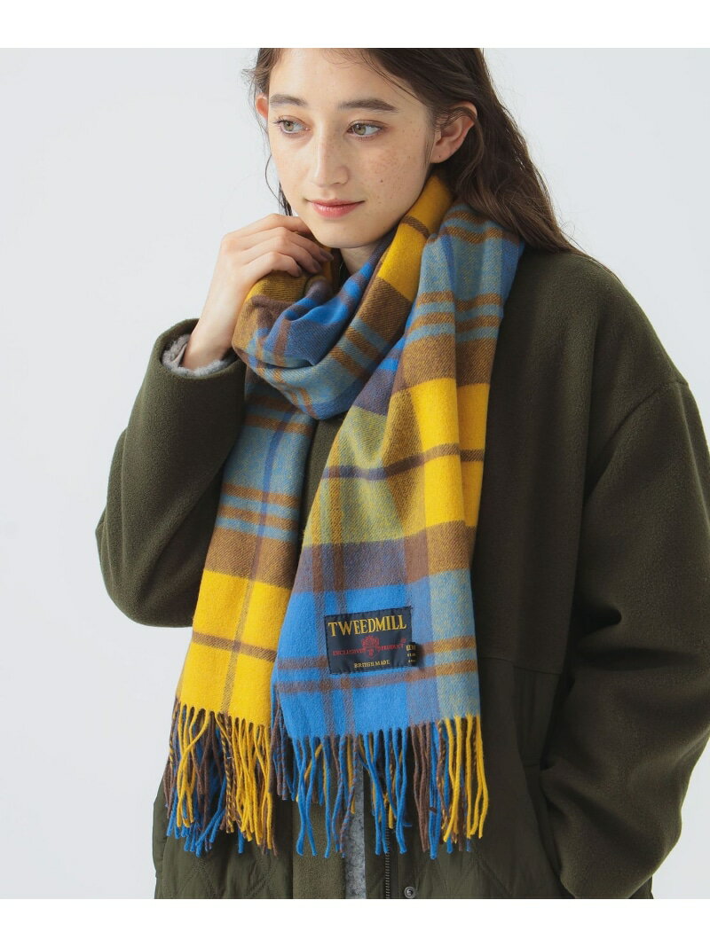 TWEED MILL / チェック ウール ストール 25AW ギフト プレゼント クリスマス ホリデー B:MING by BEAMS ビーミング ライフストア バイ ビームス ファッション雑貨 マフラー・ストール・ネックウォーマー ブラック グリーン ブルー【送料無料】[Rakuten Fashion]