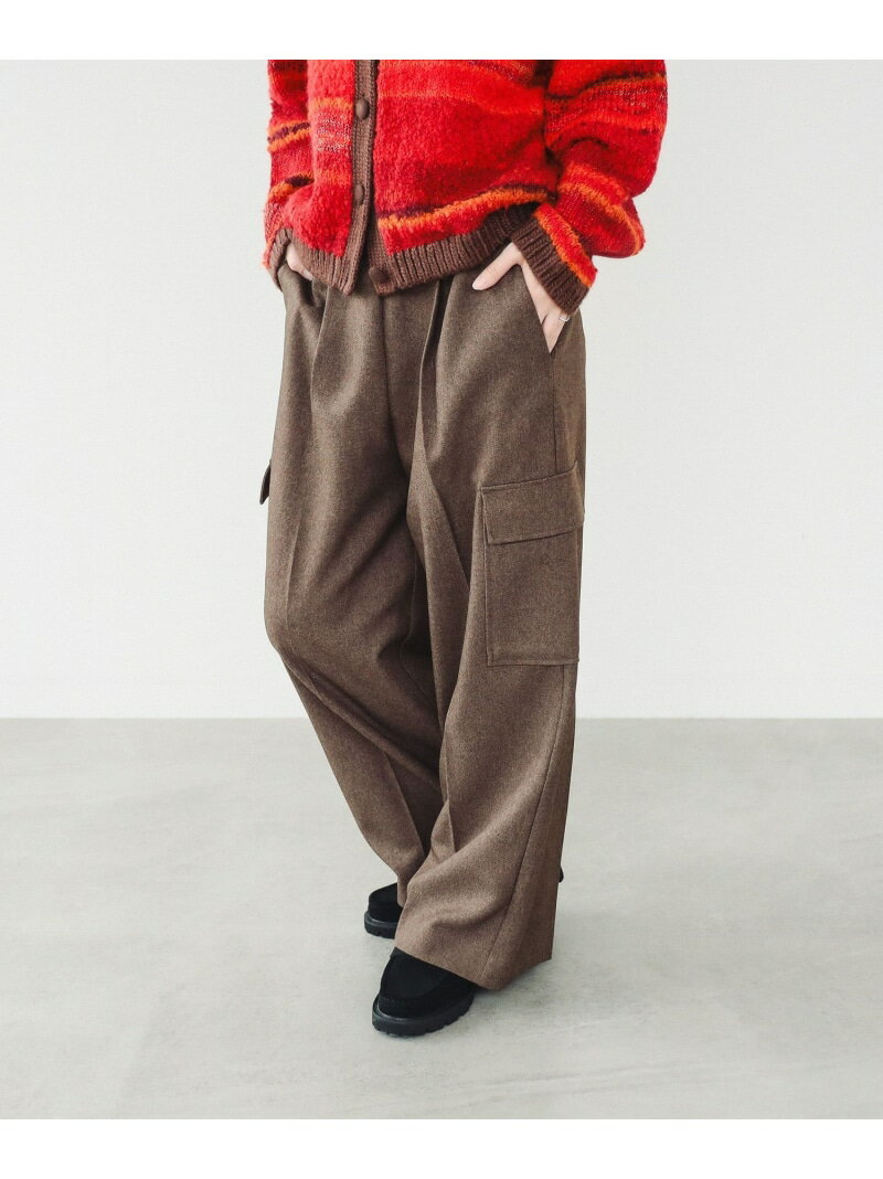 ウールライク カーゴパンツ(S~L) 25AW 秋冬 ロングシーズン B:MING by BEAMS ビーミング ライフストア バイ ビームス パンツ その他のパンツ ブラウン ブラック【先行予約】*【送料無料】[Rakuten Fashion]