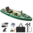 【クーポン利用で9,000円OFF】【送料無料】インフレータブル SUPボード 釣り用スタンドアップパドルボード ダブルチャンバー構造 カヤックシート付属 ドロ...