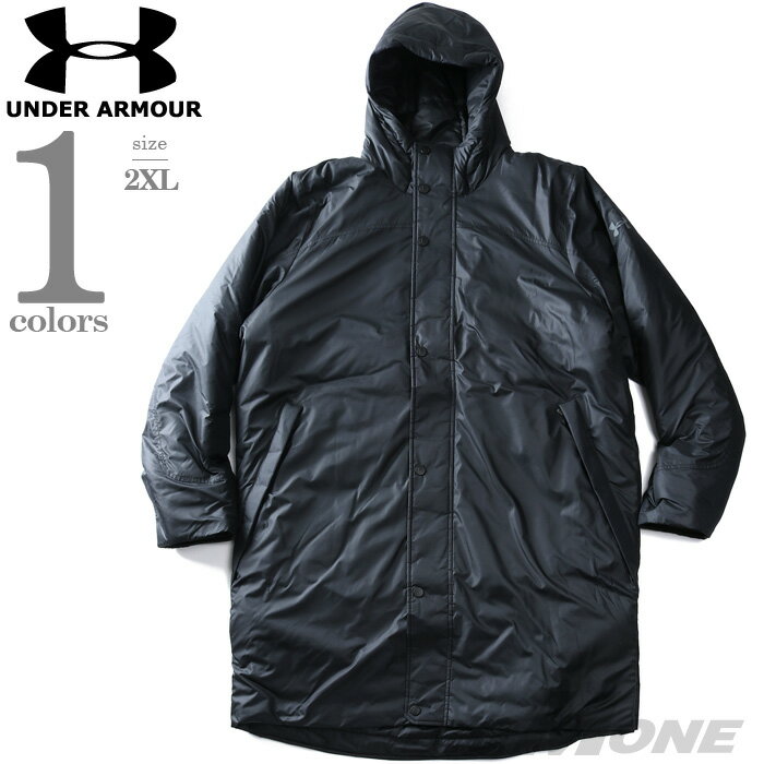 大きいサイズ メンズ UNDER ARMOUR アンダーアーマー ロング コート ベンチコート Storm Insulated Bench Coat USA直輸入 1380869-001