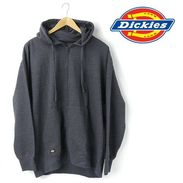 ZIP　パーカー【大きいサイズ】【USA直輸入】[XL・2XL・3XL・4XL]【メンズ】Dickies(ディッキーズ)長袖フルジップパーカー ブラック 4530-990