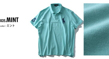 【大きいサイズ】【メンズ】POLO RALPH LAUREN(ポロ ラルフローレン) 半袖ビッグポニー鹿の子ポロシャツ【USA直輸入】710697457004