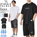 大きいサイズ メンズ ARNOLD PALMER アーノルドパーマー マイクロメッシュ 半袖 Tシャツ + ハーフパンツ 上下セット 吸汗速乾 4051991 その1