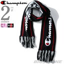 【最大30%オフクーポン配布中】メンズ Champion チャンピオン ロゴ ニット マフラー ストール USA直輸入 h0723a