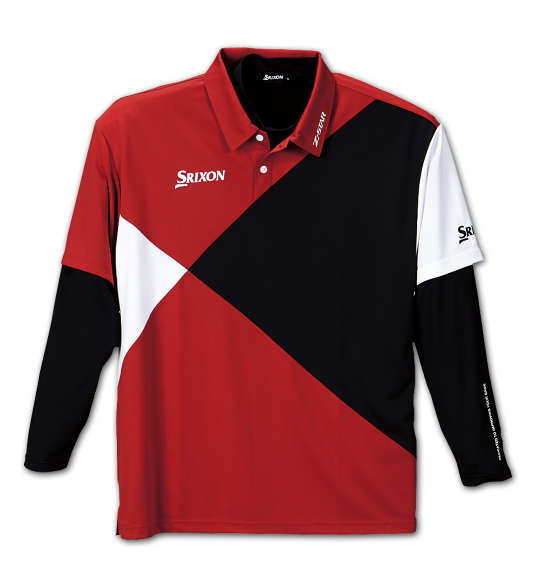 【送料無料】【大きいサイズ】【メンズ】 SRIXON 半袖ポロシャツ+ハイネックTシャツ レッド 1178-5370-1 [3L・4L・5L]【05P23Apr16】