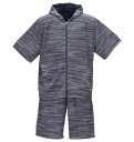 大きいサイズ メンズ COLLINS スラブ杢 半袖 パーカー セット ブルー 1158-9231-1 3L 4L 5L 6L 8L