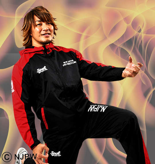 大きいサイズ メンズ SOUL SPORTS×新日本プロレス ブレーカー上下セット レッド×ブラック 1176-8160-1 [3L・4L・5L・6L]のサムネイル