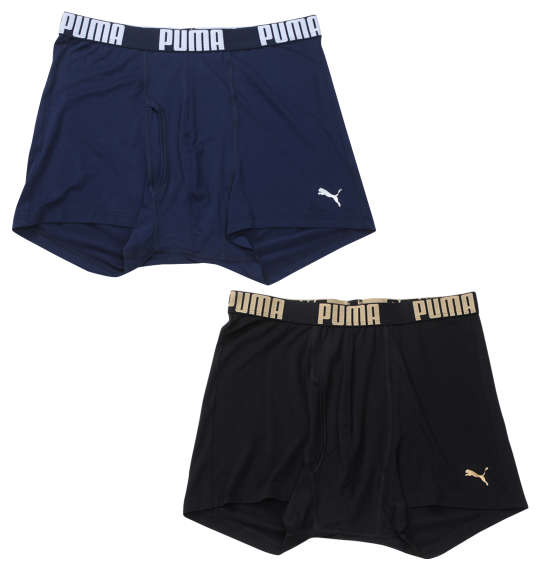 大きいサイズ メンズ PUMA 2P レーヨンRENUポリ ベア天竺 ボクサーパンツ ネイビー ブラック 1249-3272-1 3L 4L 5L 6L 7L 8L