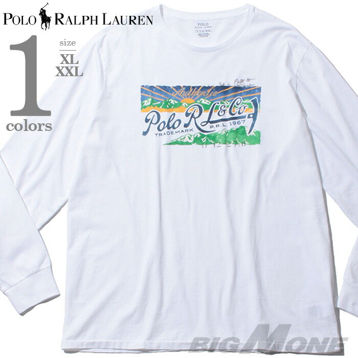 大きいサイズ メンズ POLO RALPH LAUREN ポロ ラルフローレン プリント ロング Tシャツ USA直輸入 710783422002