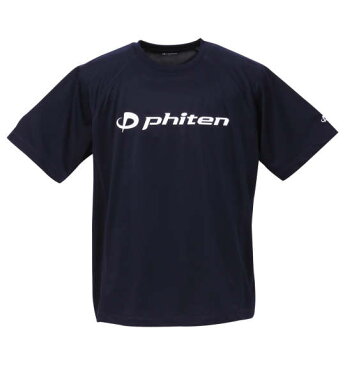 大きいサイズ メンズ Phiten RAKUシャツ SPORTS ドライ メッシュ 半袖 Tシャツ ネイビー × ホワイト 1178-9540-3 3L 4L 5L 6L 8L