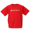 大きいサイズ メンズ Phiten RAKUシャツ SPORTS ドライ メッシュ 半袖 Tシャツ レッド × ゴールド 1178-9540-4 3L 4L 5L 6L 8L