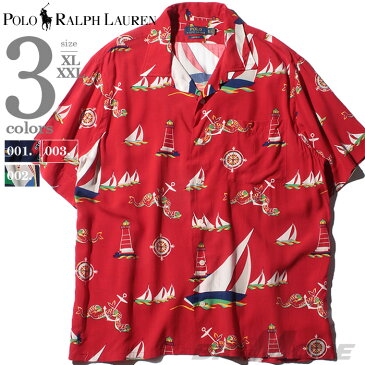 大きいサイズ メンズ 半袖アロハシャツ POLO RALPH LAUREN ポロ ラルフローレン 総柄 USA直輸入 710780216