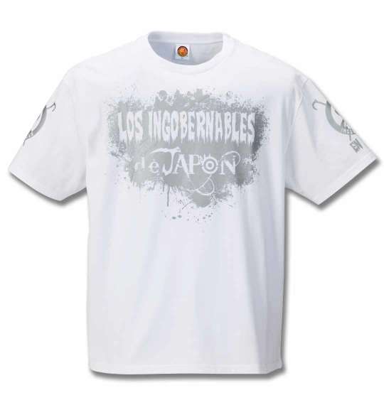 大きいサイズ メンズ 新日本プロレス BUSHI × L・I・J「MIST」 半袖 Tシャツ ホワイト × シルバー ホワイト 1178-9621-1 3L 4L 5L 6L 8Lのサムネイル