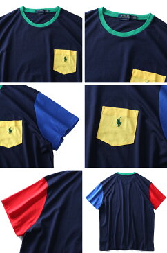 大きいサイズ メンズ POLO RALPH LAUREN ポロ ラルフローレン 半袖 デザイン Tシャツ USA直輸入 710746756