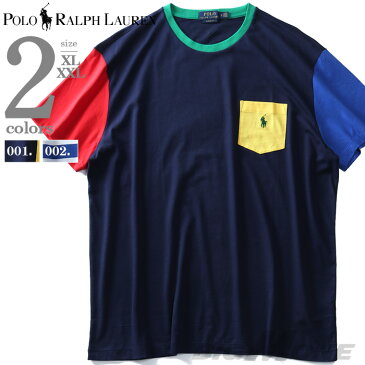 大きいサイズ メンズ POLO RALPH LAUREN ポロ ラルフローレン 半袖 デザイン Tシャツ USA直輸入 710746756