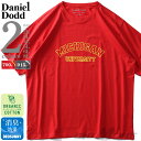 大きいサイズ メンズ DANIEL DODD オーガニックコットン プリント 半袖 Tシャツ MICHIGAN azt-210219