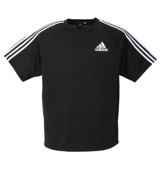 大きいサイズメンズadidas半袖Tシャツブラック1278-0331-23XO4XO5XO6XO7XO8XO