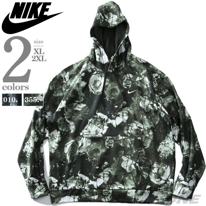 ナイキ パーカー メンズ 大きいサイズ メンズ NIKE ナイキ 総柄 プルオーバー パーカー THERMA-FIT PULLOVER FITNESS HOODIE USA直輸入 dq4836