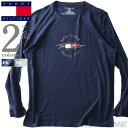 大きいサイズ メンズ TOMMY HILFIGER トミーヒルフィガー ロゴプリント 長袖 Tシャツ USA直輸入 09t4329