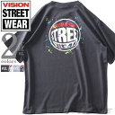 大きいサイズ メンズ VISION STREET WEAR ボールスプラッシュ 半袖 Tシャツ 2505701