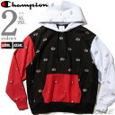 チャンピオン パーカー メンズ 大きいサイズ メンズ Champion チャンピオン 総柄 リバースウィーブ プルオーバー パーカー REVERSE WEAVE HOODIE USA直輸入 s3560p