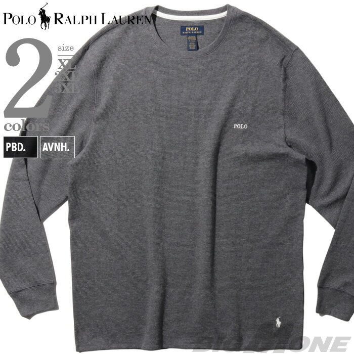 ラルフローレン 大きいサイズ メンズ POLO RALPH LAUREN ポロ ラルフローレン クルーネック サーマル 長袖 Tシャツ USA直輸入 pwlc2f