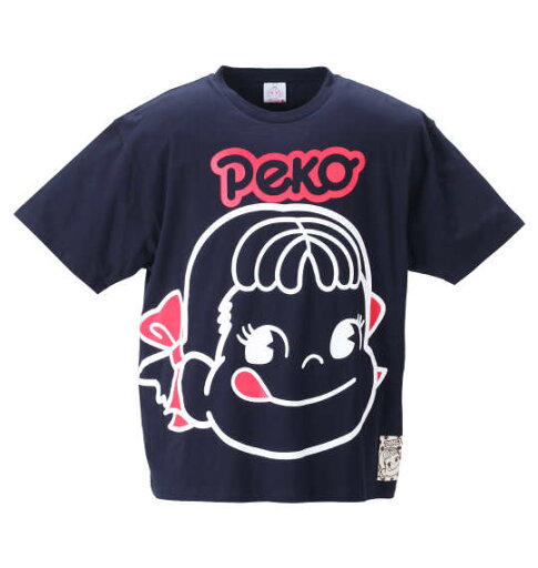 大きいサイズ メンズ PeKo&PoKo ビッグプリント 半袖 Tシャツ ネイビー 1278-2215-2 3L 4L 5L 6L 8L 大きいサイズ メンズ PeKo&PoKo ビッグプリント 半袖 Tシャツ ネイビー 1278-2215-2 3L 4L 5L 6L 8L