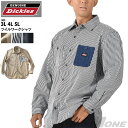 大きいサイズ メンズ GENUINE Dickies Gディッキーズ ツイル ワーク シャツ 3460-4020