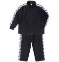 大きいサイズ メンズ Mc.S.P モザイクプリント 切替 ジャージ セット ブラック×グレー 1256-4310-2 3L 4L 5L 6L 8L