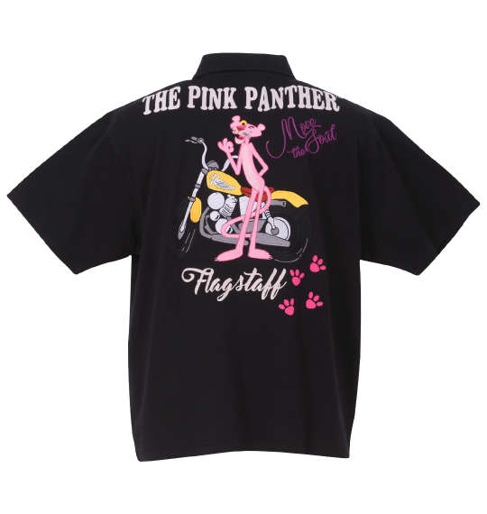 大きいサイズ メンズ PINK PANTHER FLAGSTAFF ピンクパンサー 半袖 ポロシャツ ブラック 1278-3288-1 3L 4L 5L 6L 8L